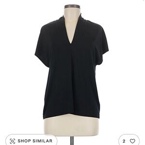 Elegant Black Short Sleeve Blouse